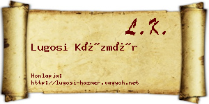 Lugosi Kázmér névjegykártya